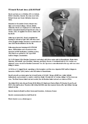 A preview of a PDF biography for Jones, David Richard
